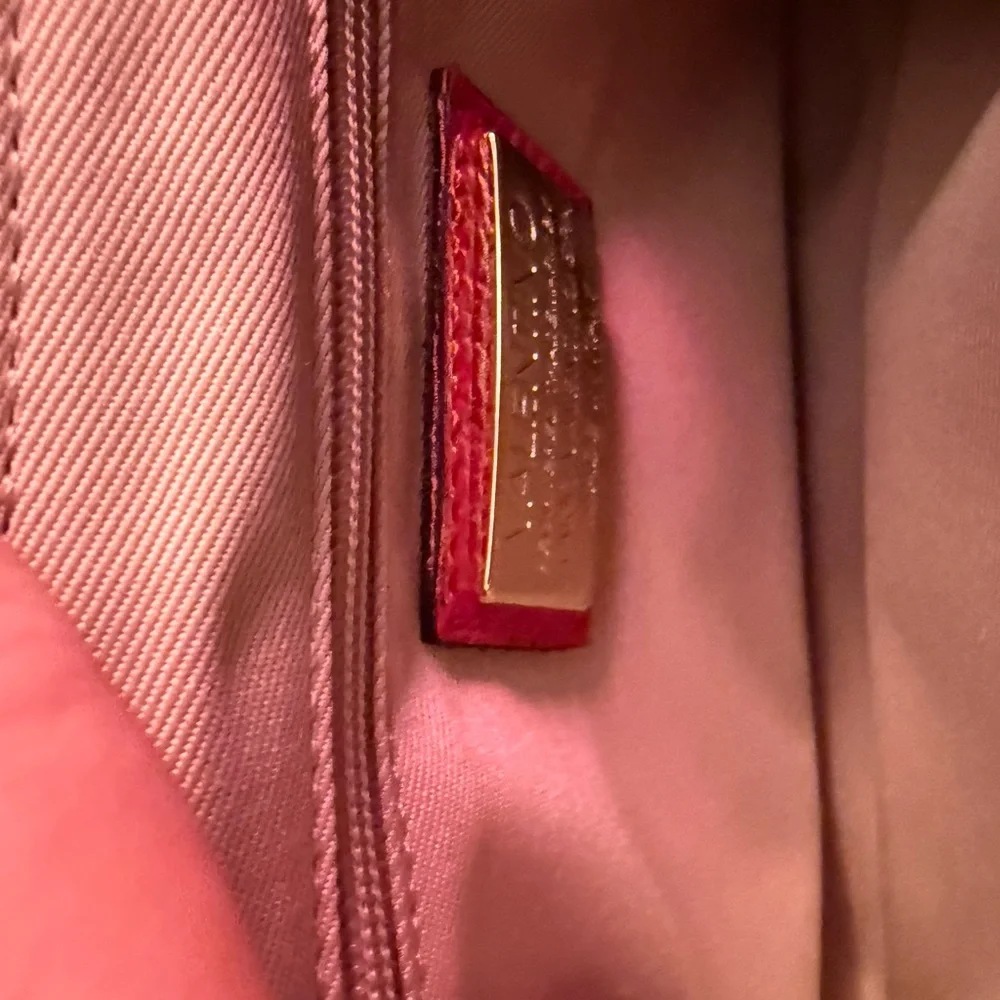 Valentino By Mario Valentino Red Studded V-Logo Shoulder Bag - Picture 11 of 13